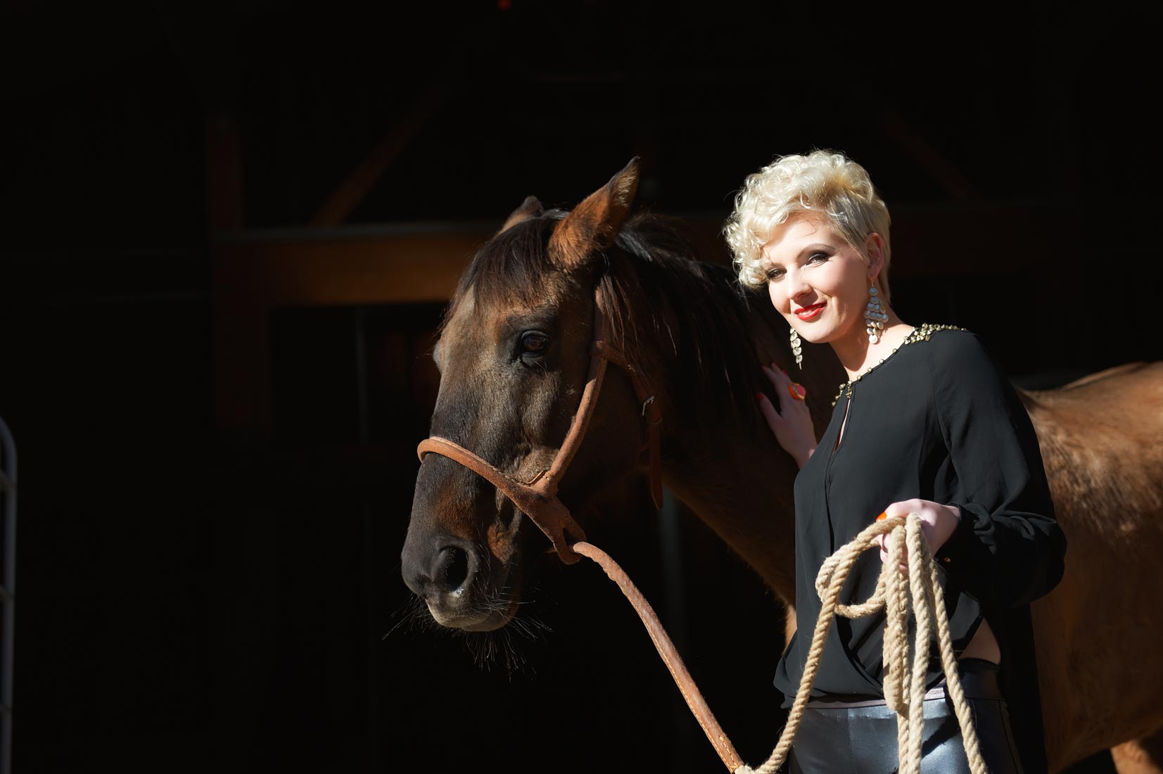 Portraitfotos – Beautyshot Anita mit Pferd
